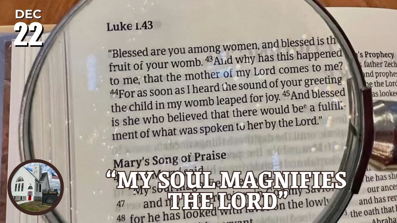 Magnifying glass over a Bible passage