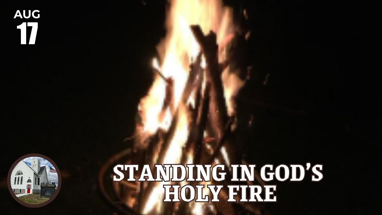 campfire burning at night